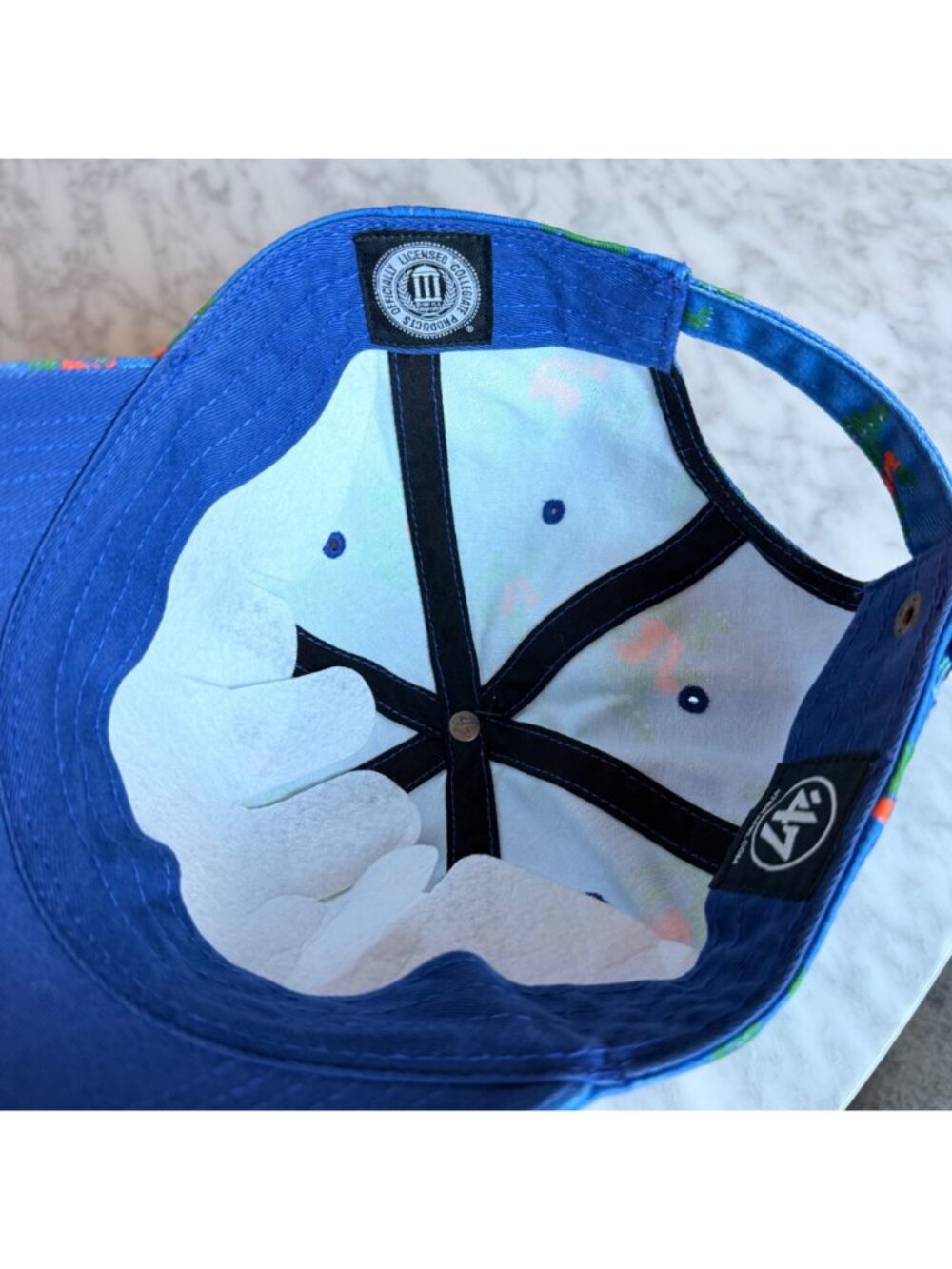 Florida Gators Youth 47 Clean Up Adjustable Hat Blue With Alligator Print - Picture 4 of 4